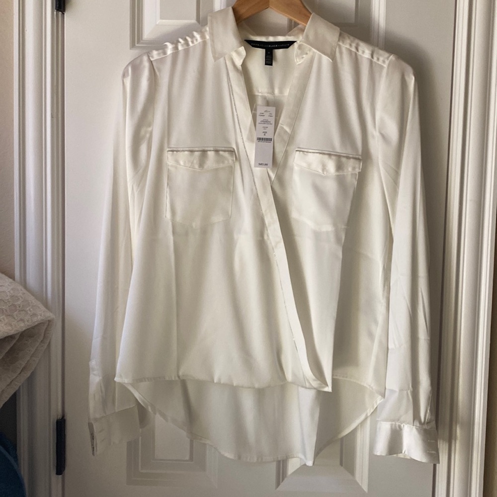 White House black market satin top 6